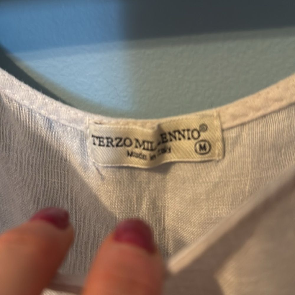 TERZO MILLENNIO Made in Italy 100% Linen Top - M - Great Condition - Picture 4 of 7